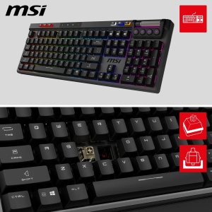 Tastatura Gaming MSI Strike PRO Wireless FR - Silentioasa, RGB, 4200 mAh - Img 2