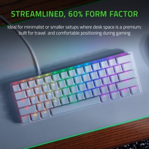 Tastatura Gaming Razer Huntsman Mini 60 Red Switch Optica USB-C Mercury White - Img 3
