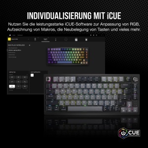Tastatura mecanica Corsair K65 Plus Wireless, 75, RGB, Negru - Img 7