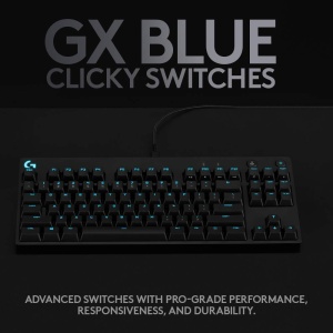Tastatura mecanica Logitech G PRO TKL, GX Blue, LIGHTSYNC RGB, Negru - Img 3