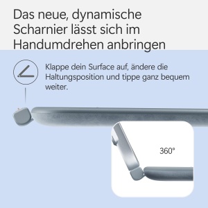 Tastatura Microsoft Surface Pro 12 cu Slim Pen, QWERTZ, Ozean - Img 6