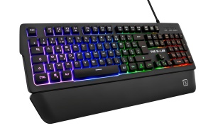 Tastatura pentru jocuri G-Lab Keyz Palladium, AZERTY, Cu fir, USB, Iluminare de fundal RGB LED, Multicolor, Suport magnetic pentru incheietura mainii, 26 de taste, Anti-Ghosting, Durabil - PC PS4 Xbox One