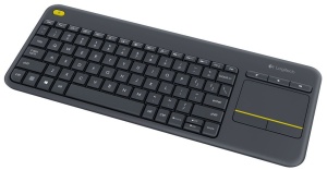 Tastatura wireless Logitech K400 Plus cu touchpad, 10 m, compatibila Windows si Android
