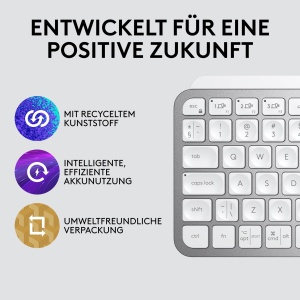 Tastatura Wireless Logitech MX Keys Mini, Bluetooth, Compacta, Gri - Img 7