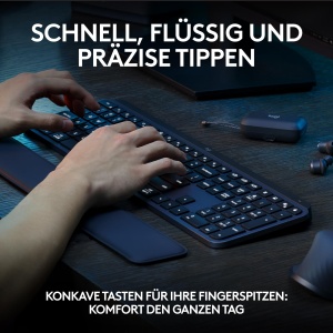 Tastatura wireless Logitech MX Keys S, iluminata, ergonomica, compatibila multi-device - Img 2