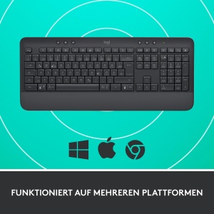 Tastatura wireless Logitech Signature K650, cu suport pentru palme, neagra - Img 6