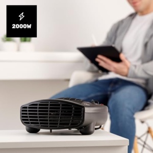 Taurus TFH-3001 2000W Negru Design Compact Functie Ventilator - Img 2