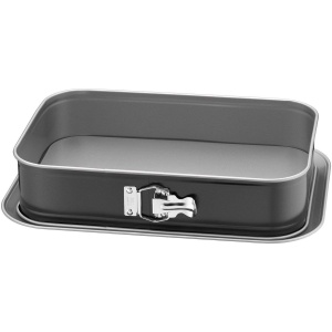 Tava cu arc Original Kaiser Inspiration patrata 36 x 24 cm, tava de copt dreptunghiulara cu fund plat, tigaie tiramisu antiaderenta, rezistenta la scurgeri, tava patrata pentru tort, neagra