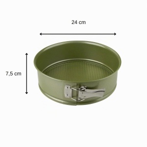 Tava de copt cu fund detasabil Zenker 24cm, antiaderenta, verde - Img 3