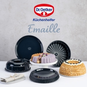Tava de copt Dr. Oetker Kuchenblech 30 cm Emaila, rezistenta la caldura, albastra - Img 8