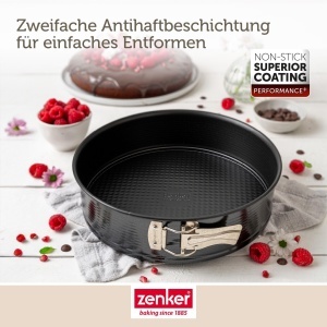 Tava de copt Zenker Perfect Black 24 cm, otel cu antiaderent, rezistenta la 230 C - Img 7