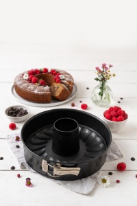 Tava de copt Zenker Perfect Black 26 cm, cu 2 funduri, antiaderenta, Made in Germany - Img 2