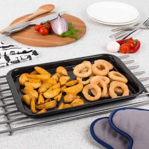 Tava pentru cuptor Russell Hobbs CW11471, emailata, otel, 36 cm, negru - Img 5