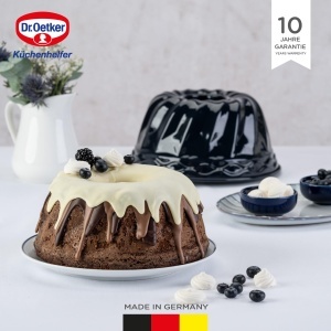 Tava pentru Guglhupf Dr. Oetker 22 cm Emaille, rezistenta la temperaturi ridicate, albastru - Img 3