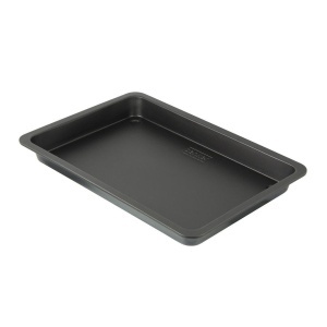 Tava pentru prajituri Zenker Pflaumenkuchenblech, 42 x 29 cm, antiaderenta, neagra