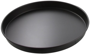 Tava rotunda pentru pizza Zenker - Tava de copt de inalta calitate pentru pizza perfecta, 285 x 285 x 25 mm, rezistenta la caldura pana la 230degC, cu garantie producator de 5 ani, neagra