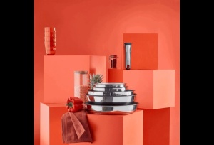 Tefal Ingenio Preference On, set de vase de gatit, 15 bucati, otel inoxidabil, acoperire antiaderenta sigura, stivuibil, economie de spatiu, afisare a temperaturii, inductie, L9749802 - Img 3