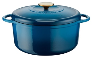 Tefal Pierre Gagnaire tigaie din otel turnat, diametru 29 cm, 7,4 l, inductie, capac special pentru condens, stocare a caldurii, fierbere, gatire delicata, caramelizare, patrimoniu, albastru alpin - Img 5