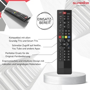 Telecomanda universala Superior Electronics SUPTRB001 pentru televizoare Grundig compatibila Smart TV negru - Img 4