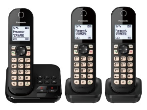 Telefon cordless Panasonic KX-TGC463, 3 mobilte, negru, cu raspuns automat - Img 4