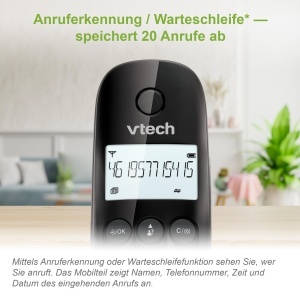 Telefon fara fir VTech CS1401 2 receptoare functie blocare apeluri ECO Mod negru - Img 5