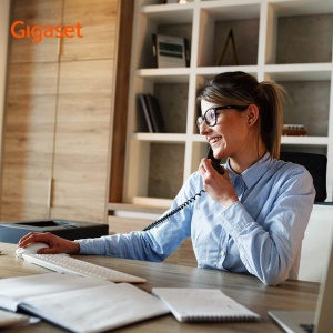Telefon fix Gigaset Desk 200, negru, cu 10 curzwahl, montabil pe perete - Img 7