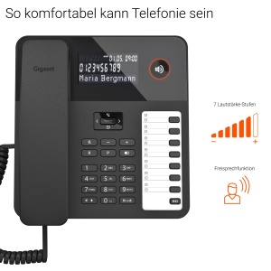 Telefon fix Gigaset Desk 600, 7 taste directie, freisprech, negru - Img 4