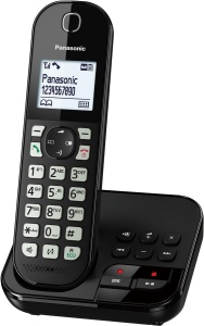 Telefon fix Panasonic KX-TGC460GB cu anunturi vocale, 120 contacte, negru