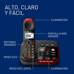 Telefon Panasonic KX-TGM420 Digital cu Anrufbeantworter Volum Reglabil 40 dB Compatibil cu Aparatele Auditive - Img 2
