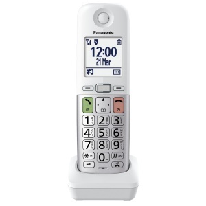 Telefon Panasonic KX-TGUA40EXW Mobil Suplimentar Alb-Argintiu Display LCD Volum Extra Ridicat - Img 2
