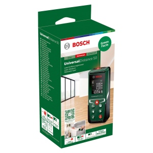 Telemetru laser Bosch UniversalDistance 50 (masurarea precisa a distantelor de pana la 50 m, functii de masurare, functie de memorie, intr-o cutie) - Img 2