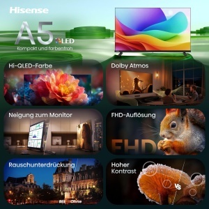 Televizor Smart Hisense 40A5DS, 40 inch, FHD, QLED, Dolby Atmos - Img 3