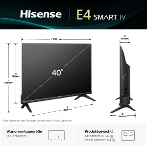 Televizor Smart Hisense 40E4QT, 40 inch, Full HD, Dolby Audio, Game Mode - Img 2