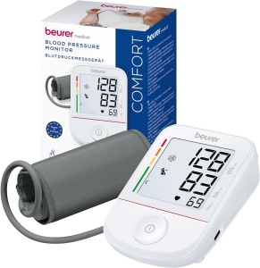 Tensiometru Beurer BM 38, operare simpla printr-un singur buton, masurare precisa prin indicator de repaus, detectare aritmie, afisaj XL, manseta pentru 22-42 cm