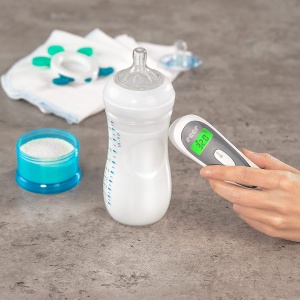 Termometru clinic cu infrarosu Reer Colour SoftTemp 3in1 pentru bebelus cu detector optic de febra alb - Img 6