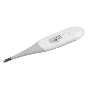 Termometru clinic digital Ecomed by medisana TM-60E, termometru rezistent la apa cu varf flexibil, cu functie practica de memorie, pentru bebelusi, copii si adulti