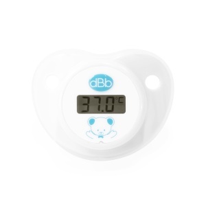 Termometru Digital pentru Bebei dBb Remond cu Varf Moale si Termometru Suzeta, Alb si Albastru - Img 2