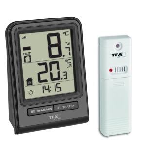 Termometru digital TFA Dostmann Prisma, masurare temperatura interioara si exterioara