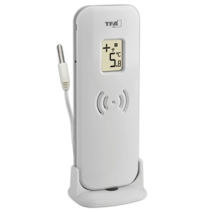 Termometru digital wireless TFA Dostmann DOUBLE CHECK, 2 senzori, alarma temperatura, negru - Img 6