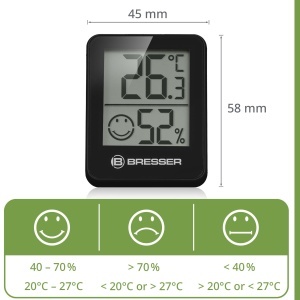 Termometru Hygrometru Bresser 6 piese, digital, cu indicator Smiley, negru - Img 5