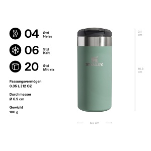 Termos cu capacitate de 0.35L Stanley Aerolight Transit - Shale - Img 2