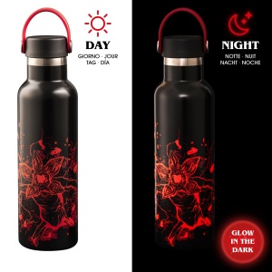 Termos cu efect de lumina Bialetti Stranger Things, 600 ml, inox, argintiu - Img 3