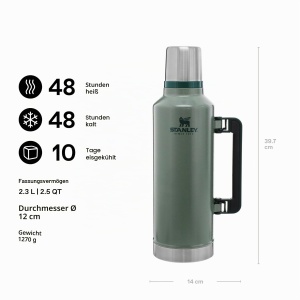 Termos din otel inoxidabil Stanley 1913, 2.3L, culoare verde, BPA-free - Img 3