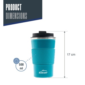 Termos Lacor Ocean 63135, 500 ml, inox dublu perete, albastru - Img 3