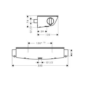 Termostat dus hansgrohe Ecostat Select, crom, cu SafetyStop si EcoStop - Img 3