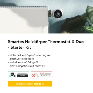 Termostat inteligent tado X - Kit de pornire cu Bridge X, control prin aplicatie si asistenti vocali, economisire energie - Img 3