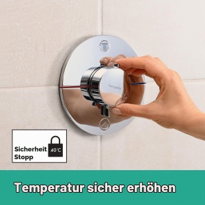 Termostat pentru dus hansgrohe ShowerSelect Comfort S, crom, 2 functii, SafetyStop - Img 7