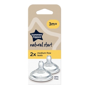 Tetina Tommee Tippee Natural Start Anti-Colici Silicon Moale 3 luni Set 2 bucati - Img 2