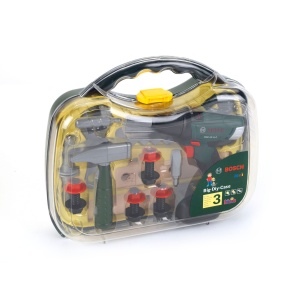 Theo Klein 8584 Bosch Carcasa surubelnita cu acumulator I Set de atelier cu surubelnita cu acumulator Bosch, o multime de accesorii si unelte I Jucarii pentru copii de la 3 ani
