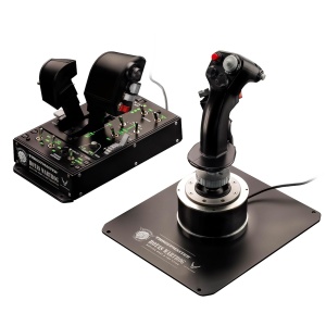 Thrustmaster Hotas Warthog - Maneta dubla de impingere si joystick cu tehnologie H.E.A.R.T HallEffect AccuRate pentru PC